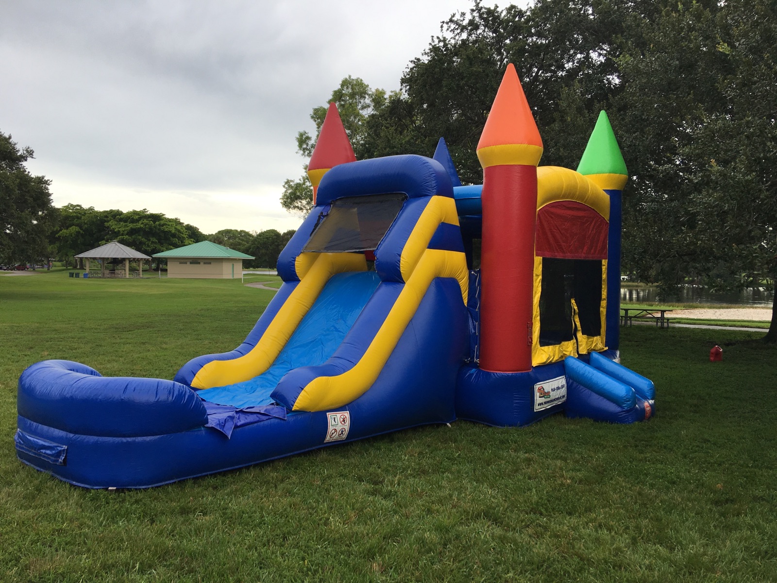 Multicolor Castle Combo Dry | Premier Bounce n Slide | South Florida's ...