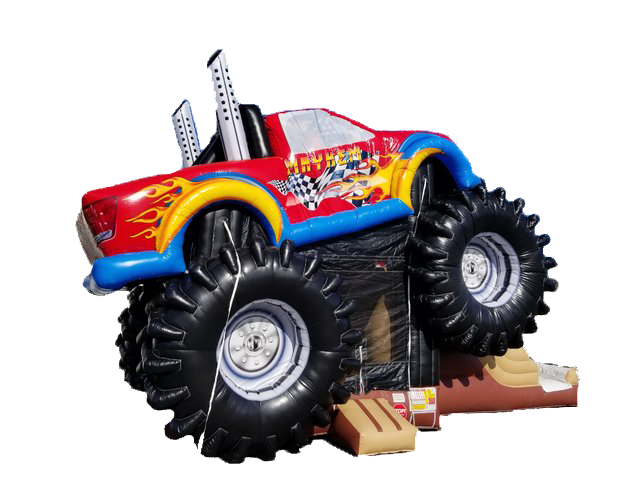 Mayhem Monster Truck Bounce House Combo Dry