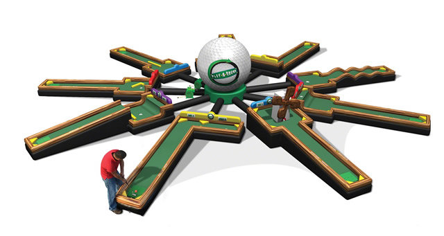 Inflatable 9 Hole Mini Golf