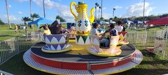 Spinning Tea Cups Amusement Ride