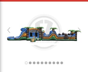 Monsoon Madness Obstacle Course Wet with Pool 