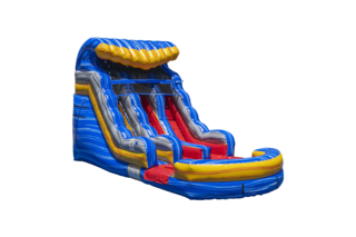 16' Fire Blast Dual Lane Waterslide 