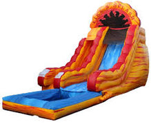 18' Volcano Falls Single Lane Waterslide With Pool