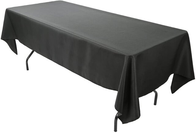 Black Tablecloth 6 foot Aurora Colorado Rental