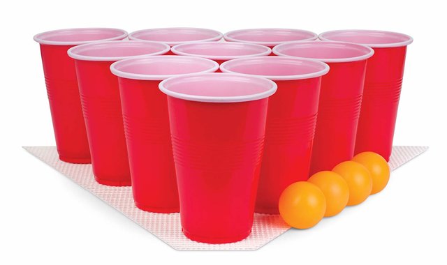Four Beer Pong Balls and Twenty Cups