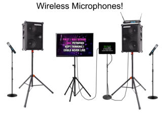 Mega Digital iPad Karaoke Rental with TV and Wireless Microphones
