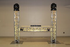 Truss DJ Booth With Moving Heads