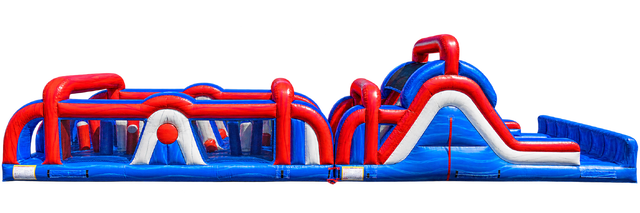 60' Red and Blue Obstacle Course
