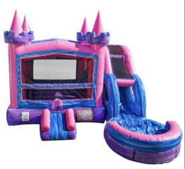 Princess Bounce House and Water Slide Splash Pool