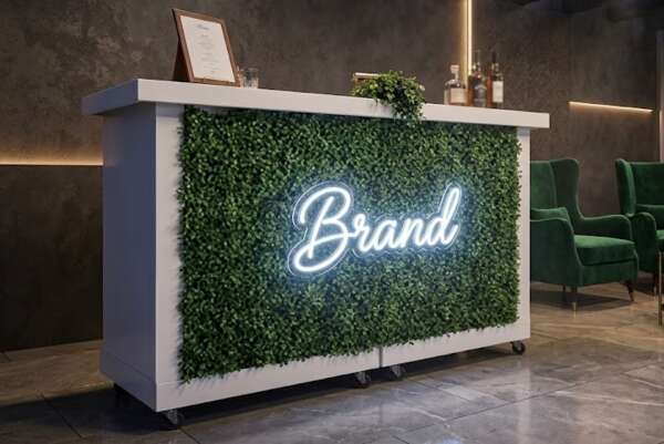Corporate Branded Bar with Custom Signage