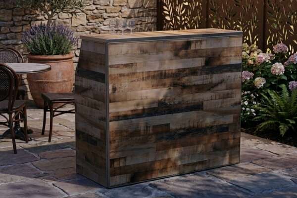 Rustic Wood Portable Bar