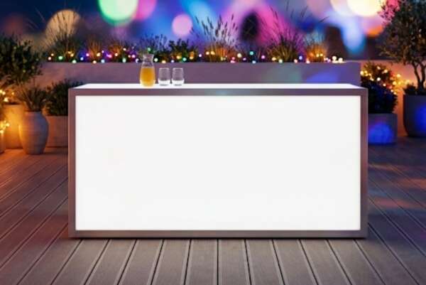 White Modern Portable Bar