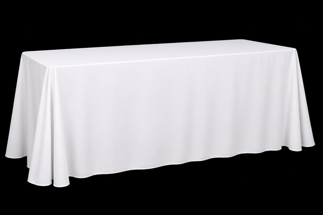 White 6ft loose table linen