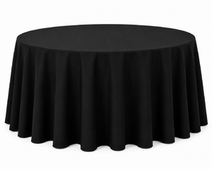 90 in Round Black Table Cloth