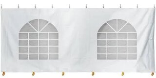 Tent side walls with windows