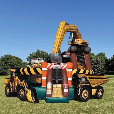 construction builder tractor inflatable bounce houses for rent