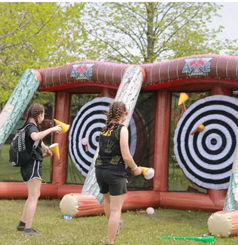 double axe throwing inflatable carnival game rentals