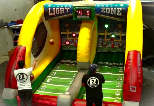 inflatable football toss sports game rentals
