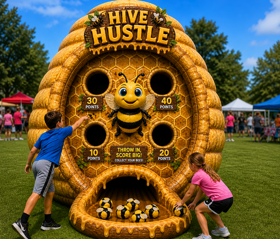 bee hive hustle inflatable kids carnival game