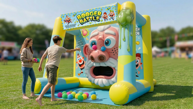 booger battle inflatable carnival game