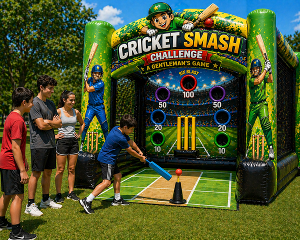 cricket smash challenge inflatable game