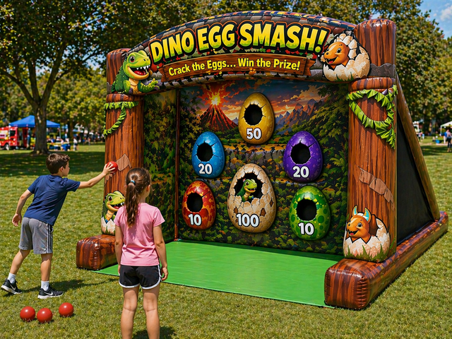 Dino Egg Smash - Kids Jurassic Inflatable Game
