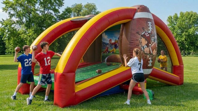 quarterback attack football challenge game rentals