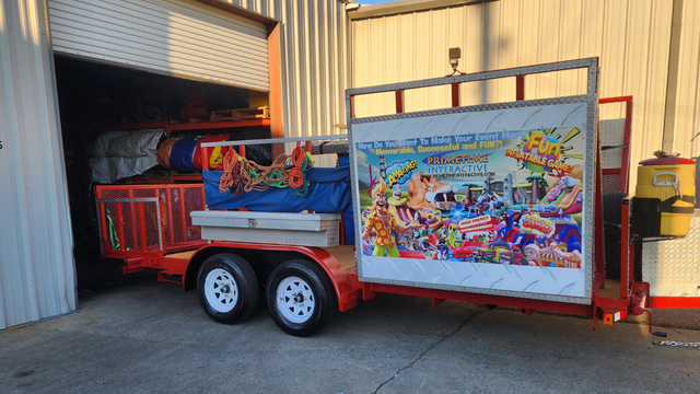 inflatable games transport trailer