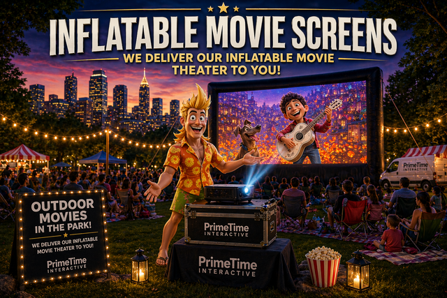 inflatable movie screen rentals outdoor movies in the park