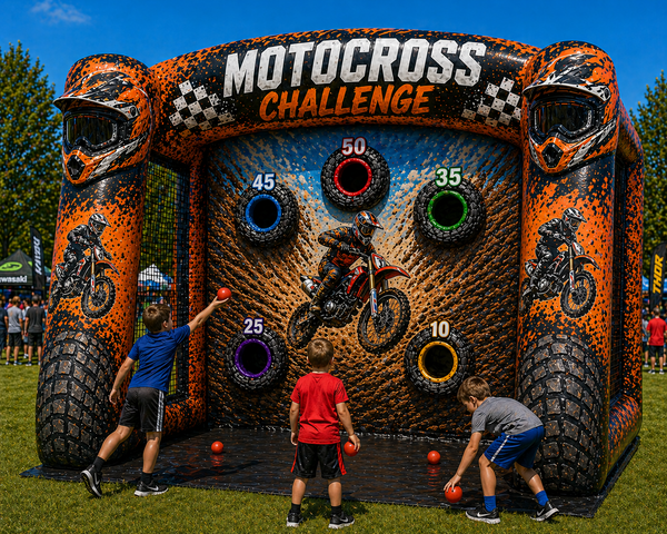 Motocross kids inflatable game