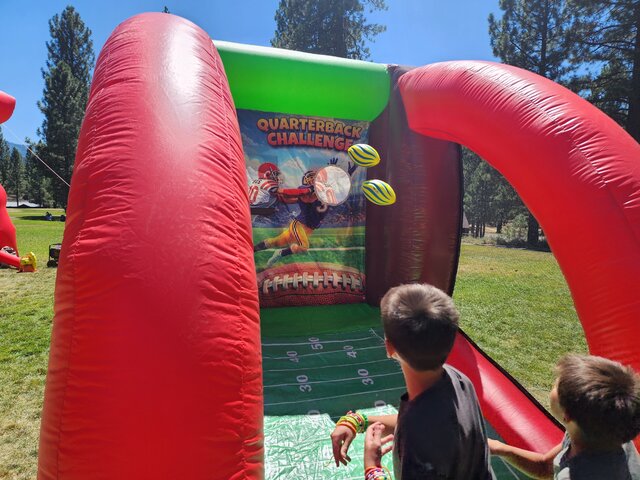 quarterback inflatable football game rentals