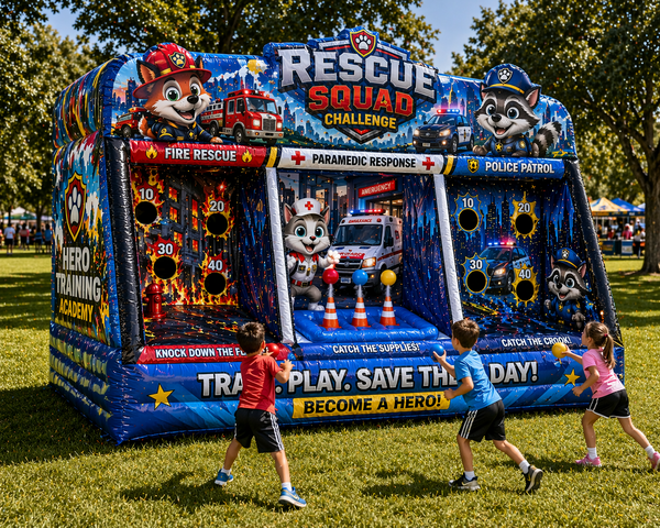 rescue squad challenge inflatable game
