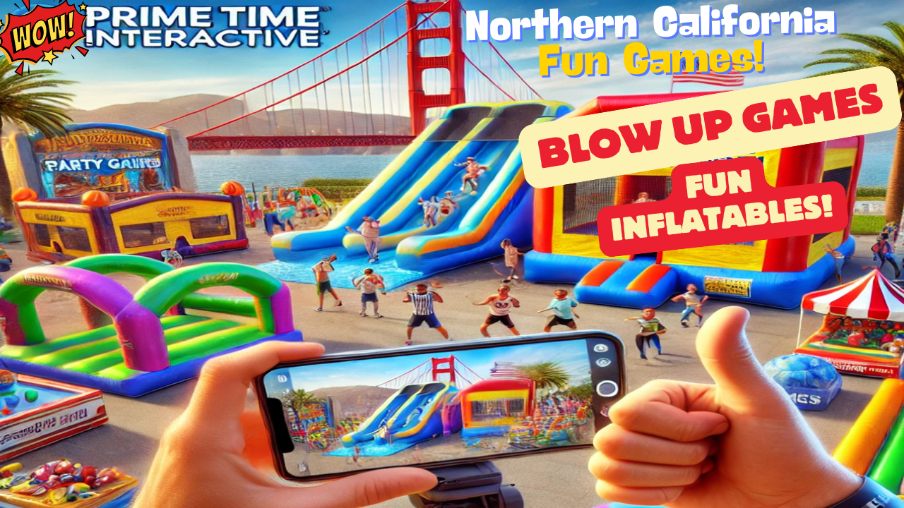 Prime Time Interactive northern california and bay area kids fun items party rental inflatable games bounce houses and ideas for kids teens adults children's special events