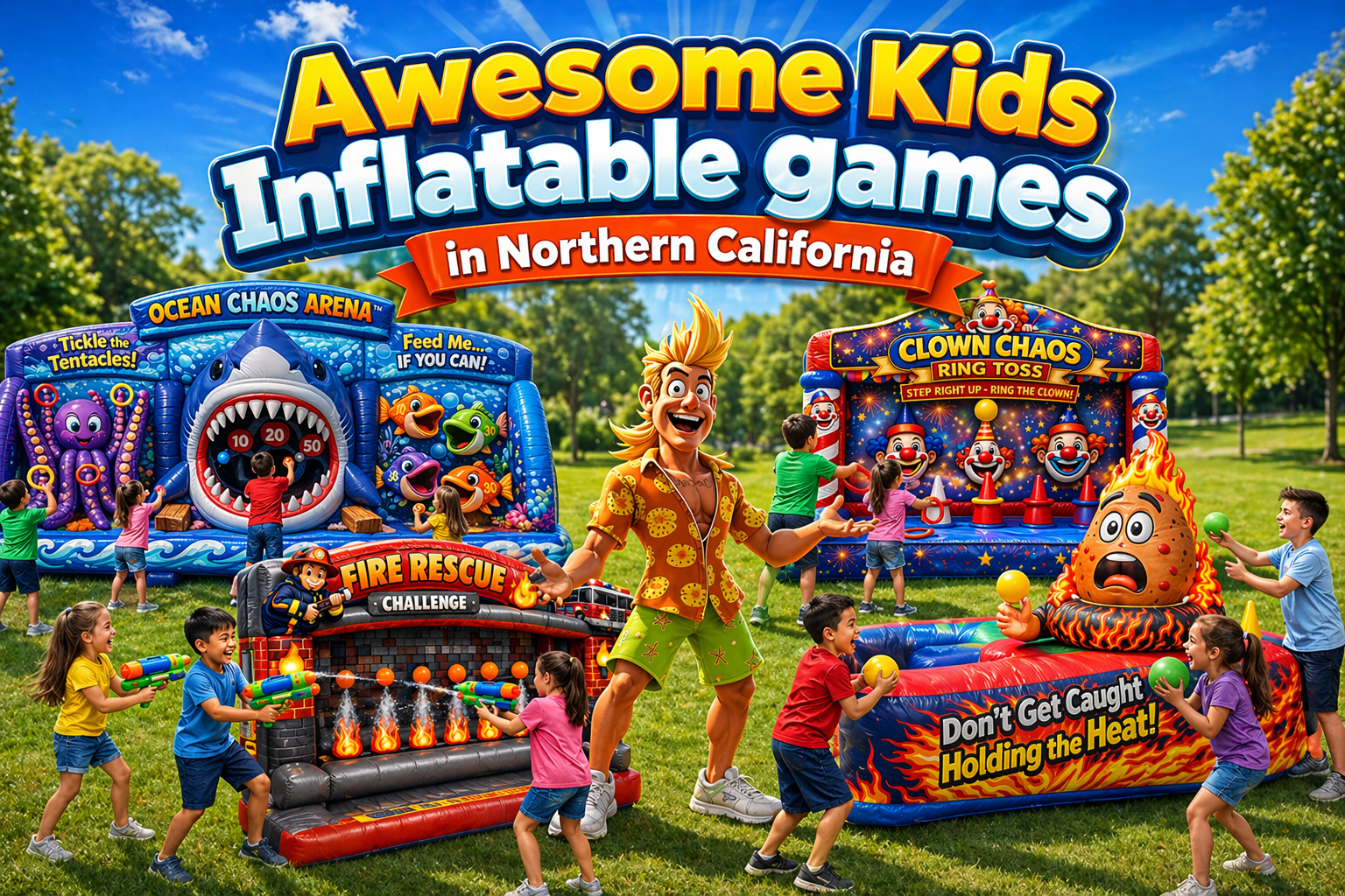 Kids and childrens outdoors and indoors bounce house rentals