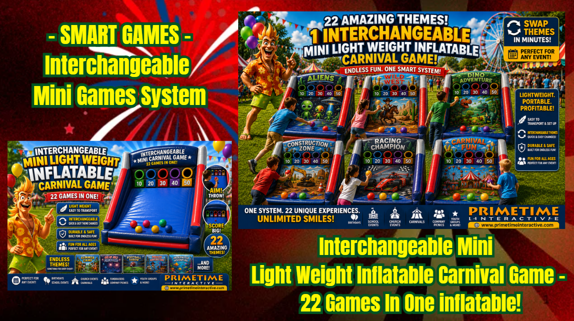 SMART GAMES™ Interchangeable Mini Inflatable Game System for Sale