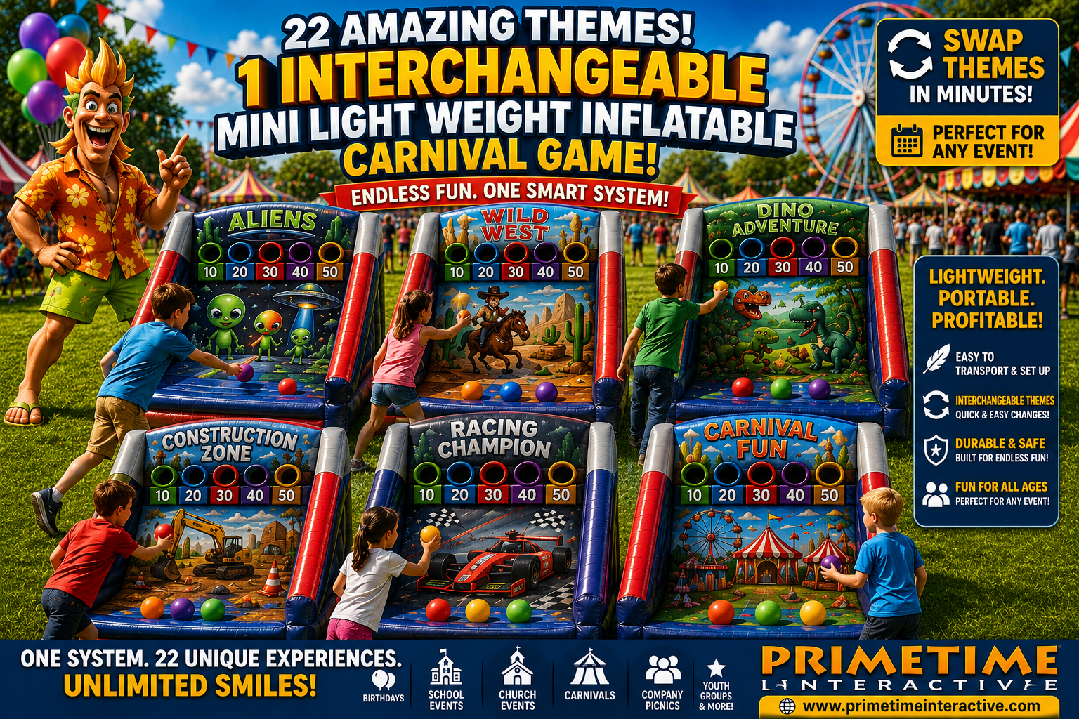 SMART GAMES™ Interchangeable Mini Inflatable Game System - 