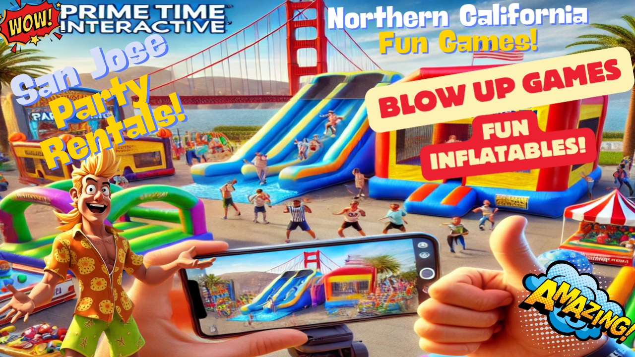 San Jose Prime Time Interactive northern california and bay area kids fun items party rental inflatable games bounce houses and ideas for kids teens adults children's special events