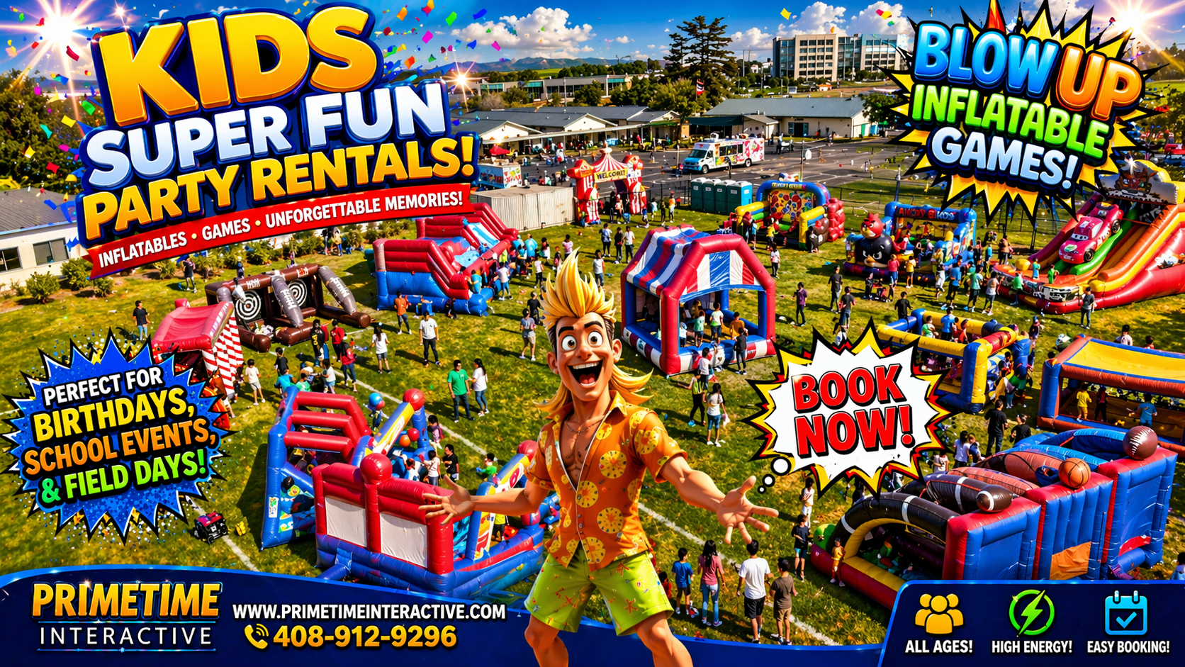 Inflatable Bouncy Houses and Carnival Game rentals!
