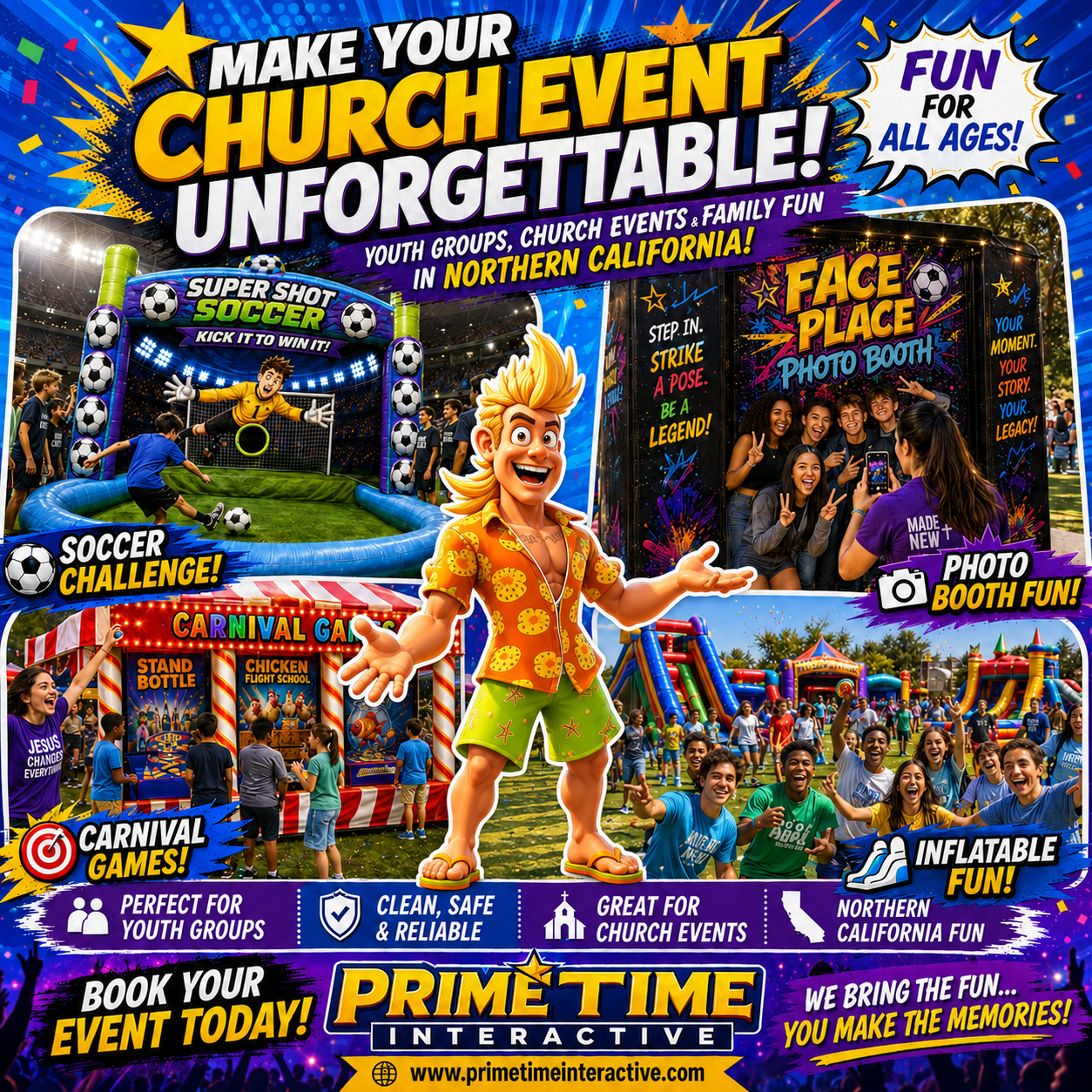 Church youth group event game rentals