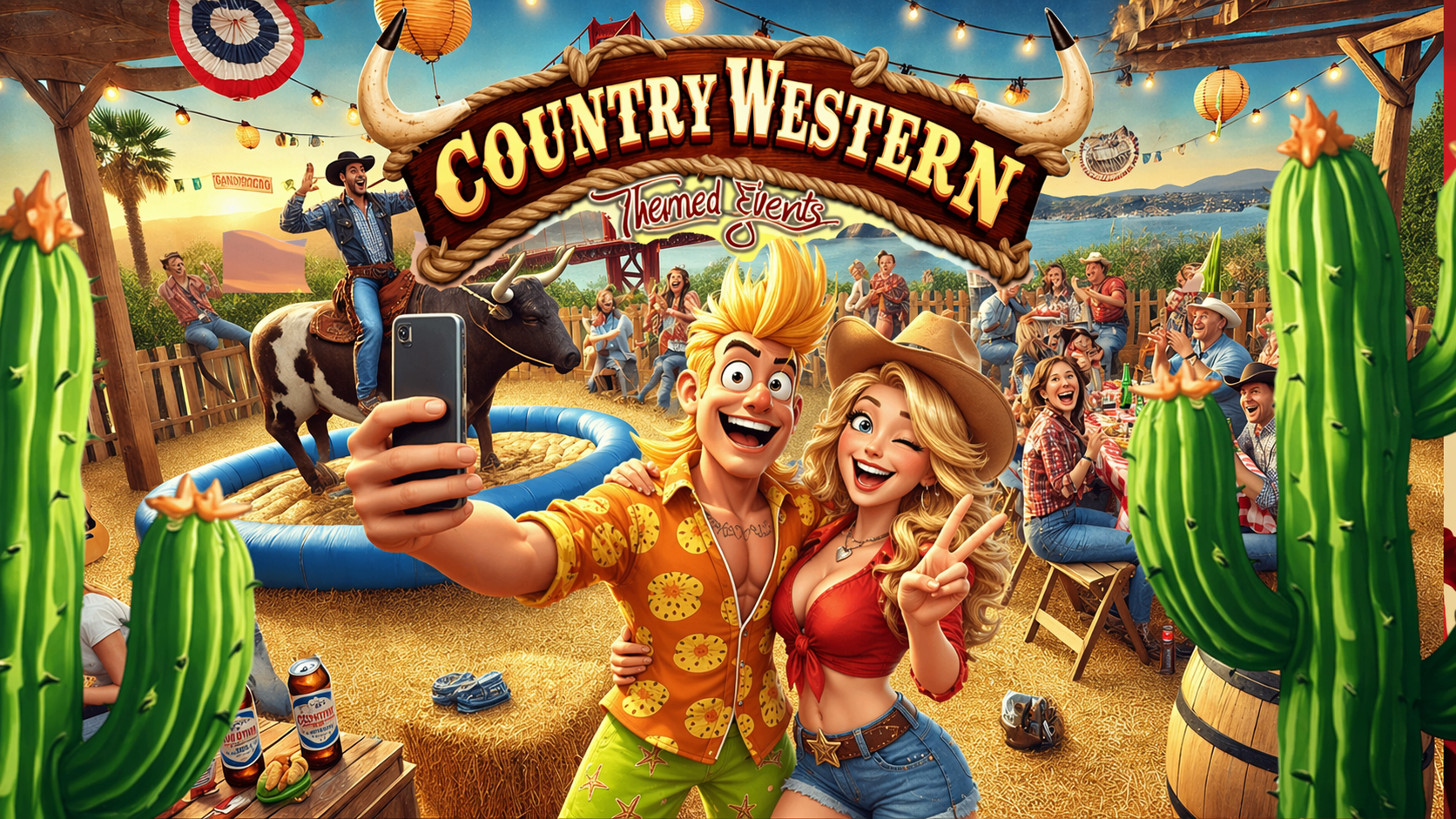 Country western party games, themes and game ideas for rent in northern california and the bay area