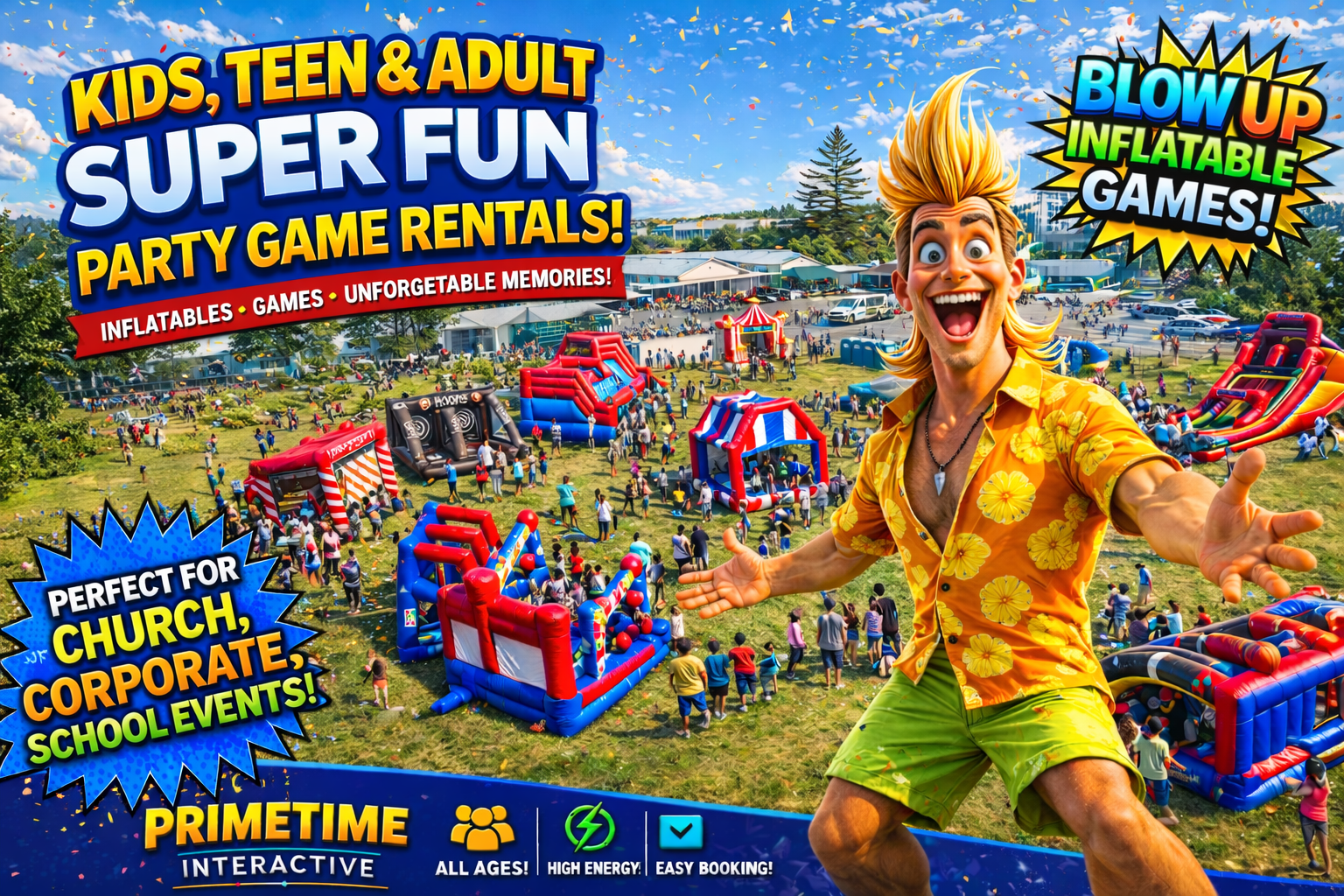 Inflatable Bounce Houses and Carnival Game Rentals!