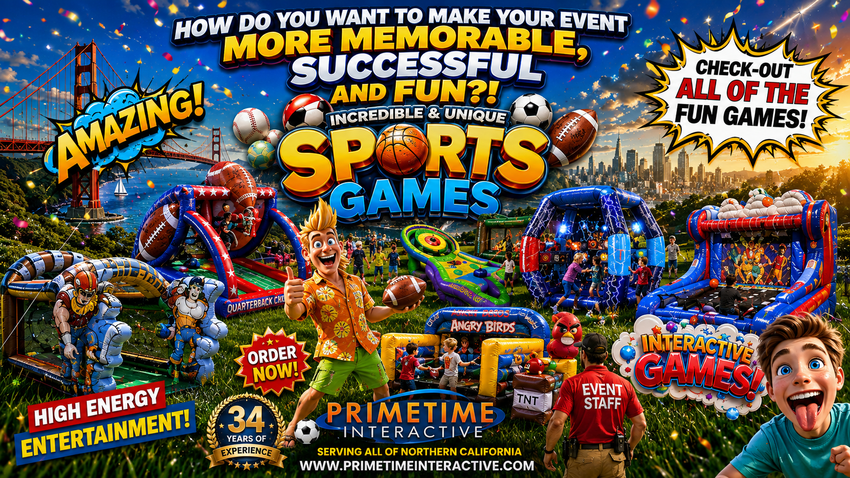 Prime Time Interactive Unique Inflatable Sports Games