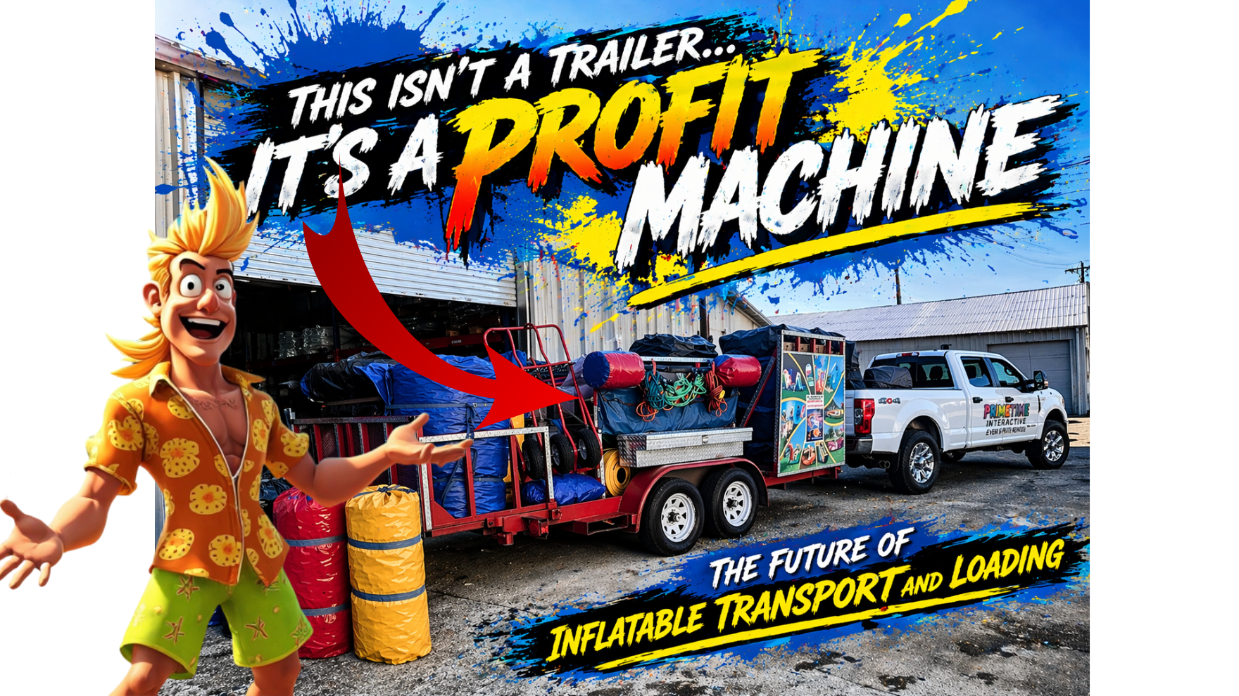 Inflatable Games Transportation Trailer