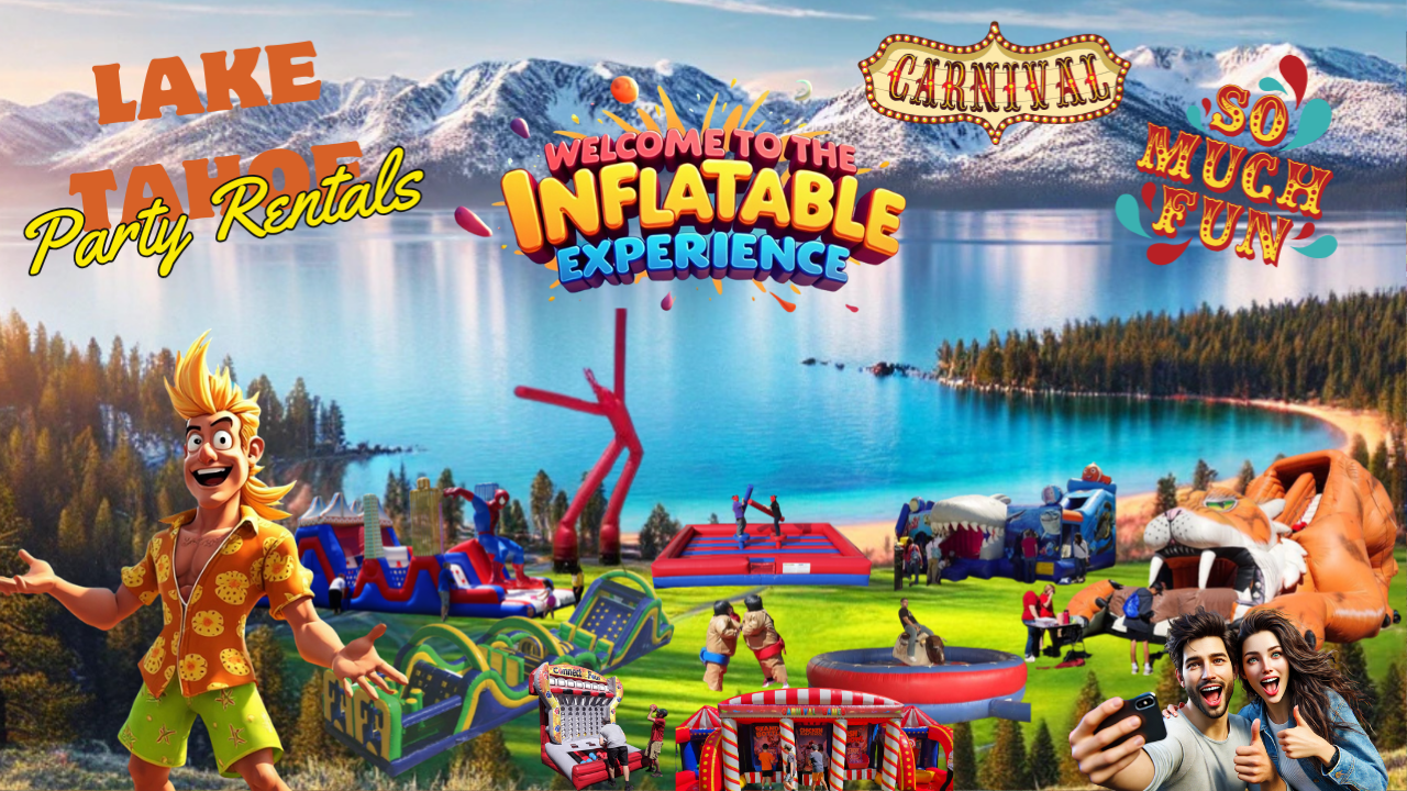 Tahoe Prime Time Interactive northern california and bay area kids fun items party rental inflatable games bounce houses and ideas for kids teens adults children
