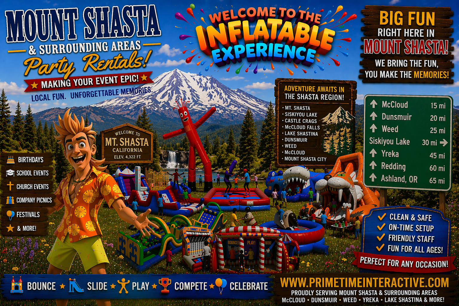 shasta bounce houses and carnival game rentals