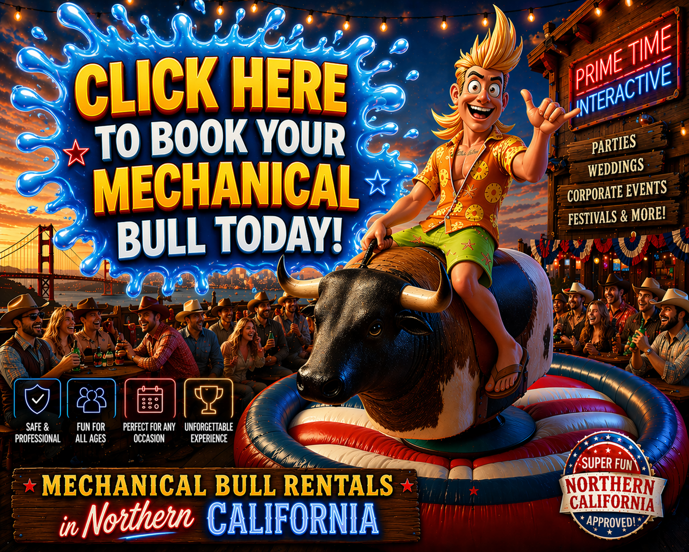 Click here to book your event today!