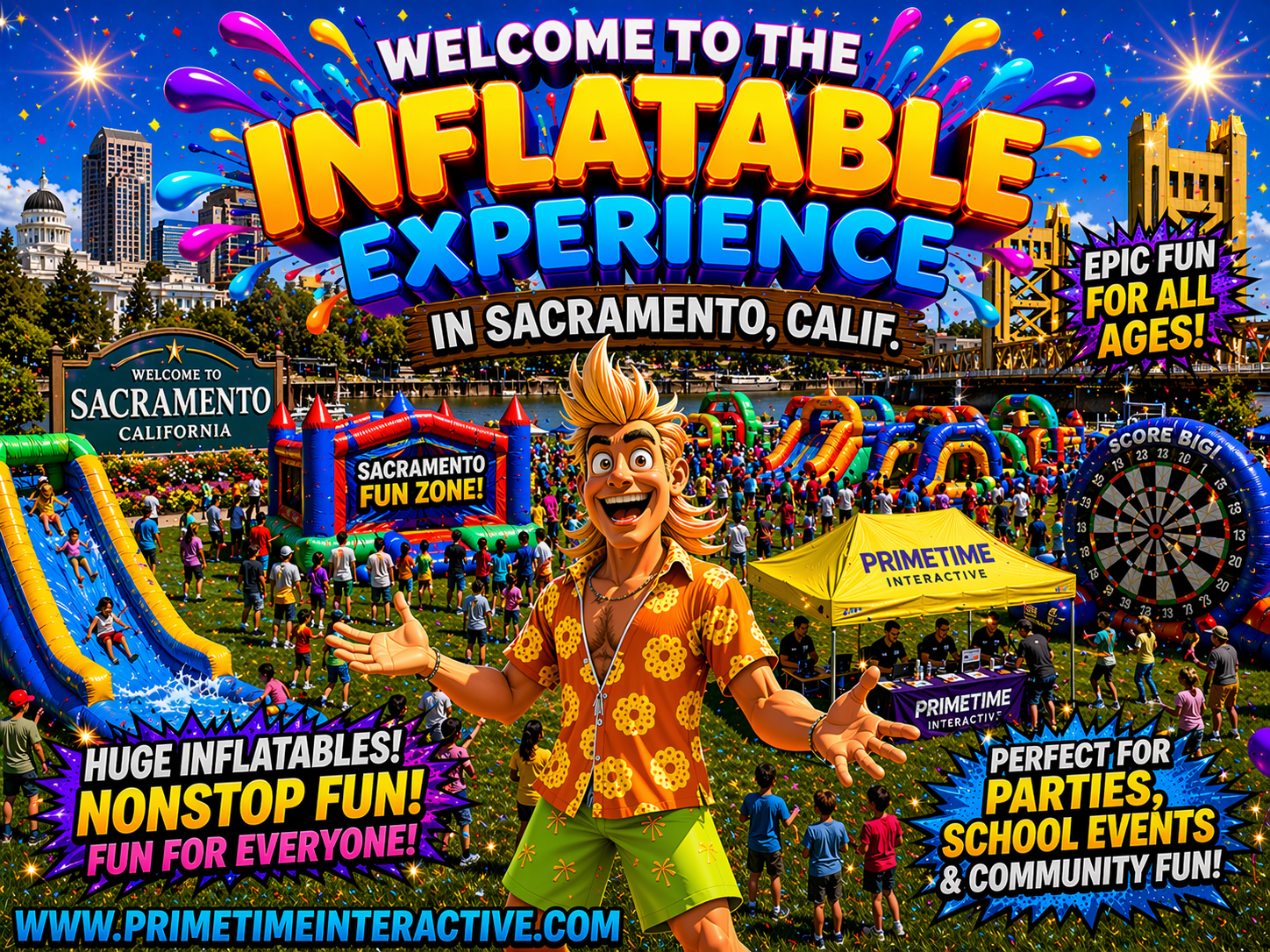 Sacramento party rentals bounce houses and inflatable carnival games
