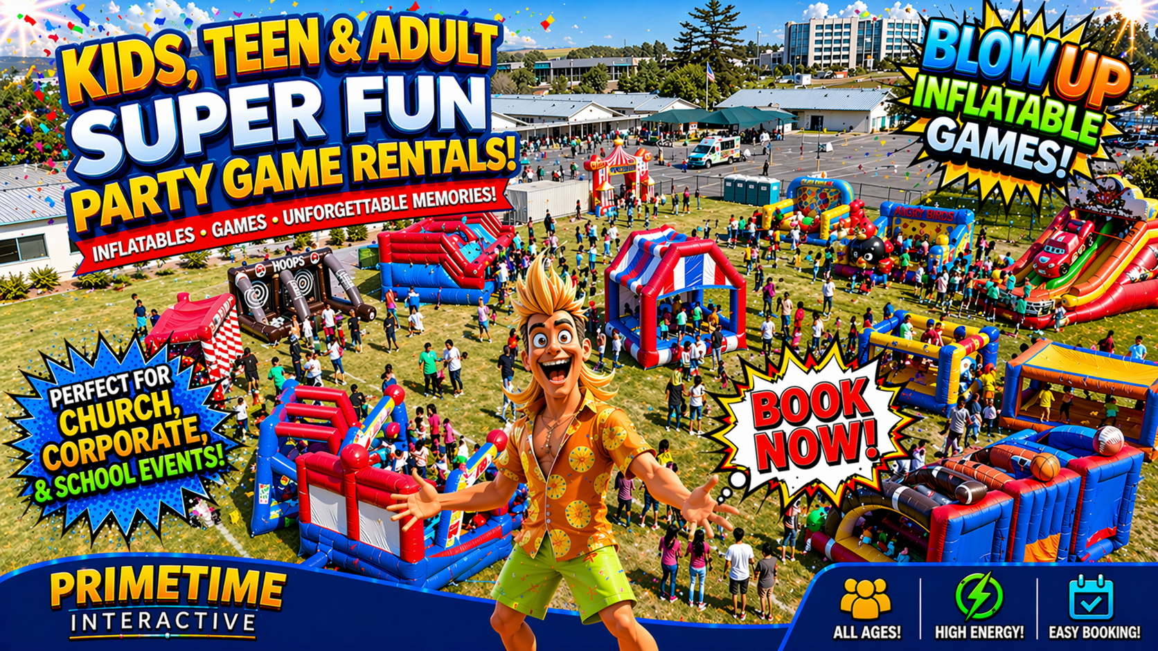 Inflatable Bounce Houses and Carnival Game Rentals!