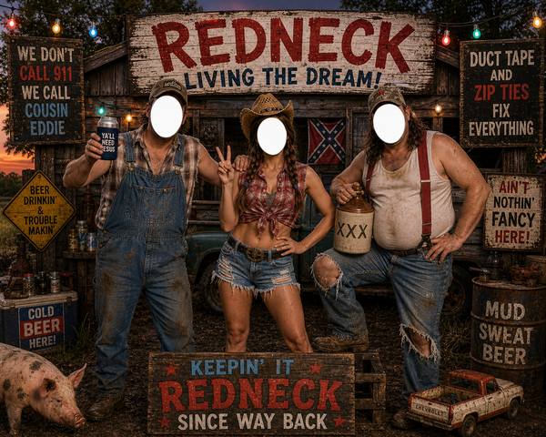 Country western photo op backdrop
