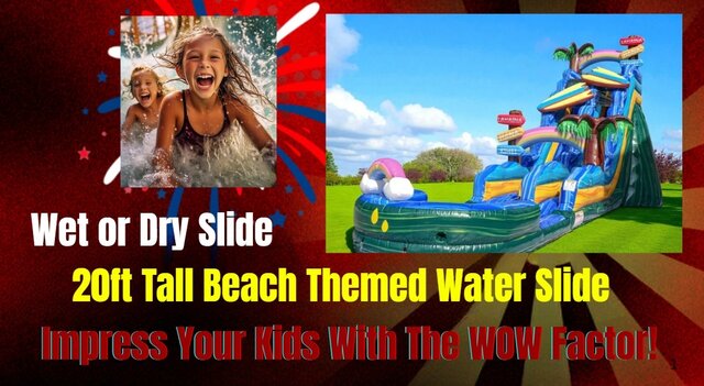 Tsunami Beach Splash Water Slide